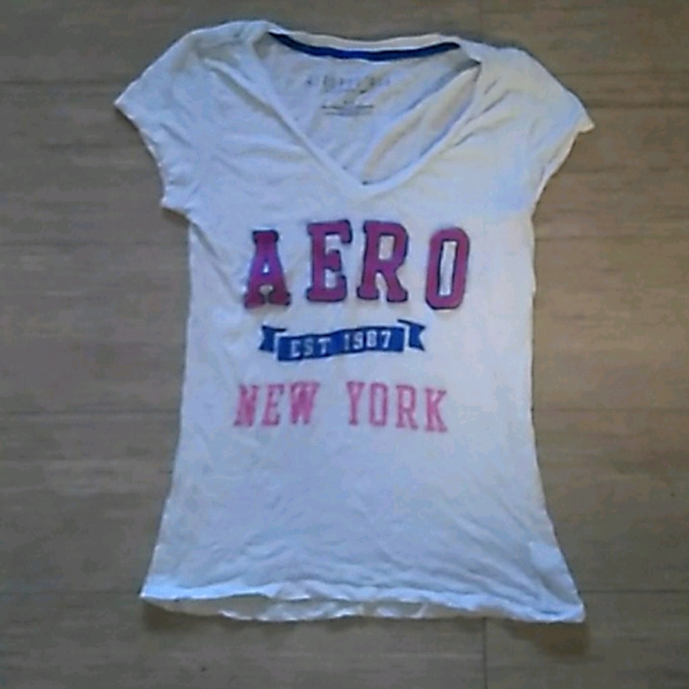 White aeropostale shirt, size- M